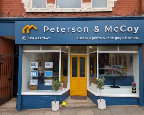 Peterson & McCoy estate agents office in New Brighton, Wallasey, Wirral, CH45 2NY
